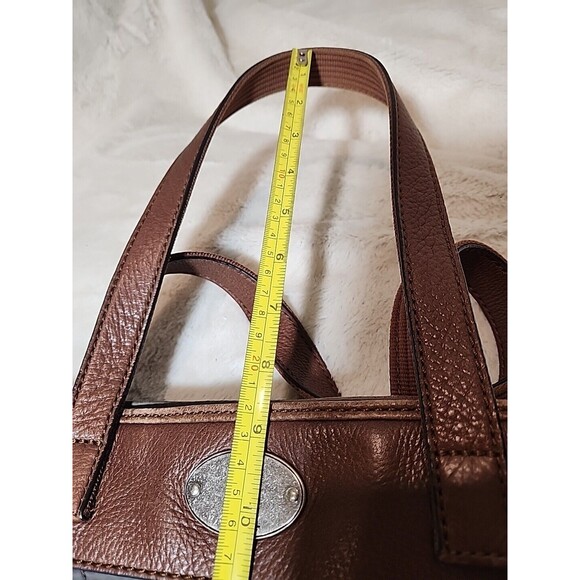 FOSSIL‎ Bag Purse Keyper Gray Quilted Womens Tote Nylon Satchel Flower Design - Picture 15 of 15